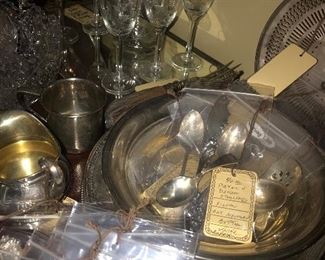 Items Located In The Dining Room  ~ Lots Of Sterling Silver & Silver Plated Items