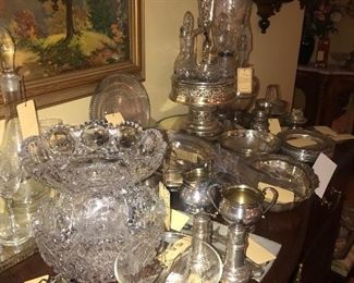 Items Located In The Dining Room  ~ Lots Of Sterling Silver & Silver Plated Items