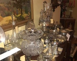 Items Located In The Dining Room  ~ Lots Of Sterling Silver & Silver Plated Items
