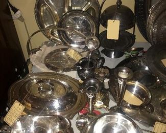 Items Located In The Dining Room  ~ Lots Of  Silver Plated Items