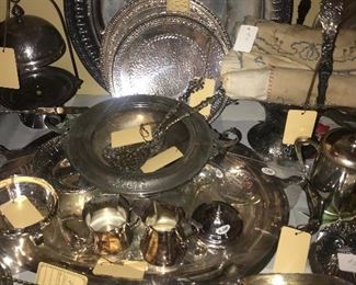 Items Located In The Dining Room  ~ Lots Of  Silver Plated Items