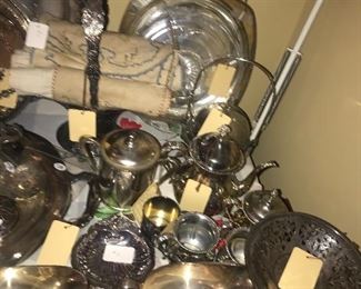Items Located In The Dining Room  ~ Lots Of  Silver Plated Items