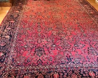 Items Located In The Dining Room ~ Beautiful 1920's Sarouk Floor Rug Measuring 23'10" X  10'2" In Great Condition ~ Vegetable Dyes