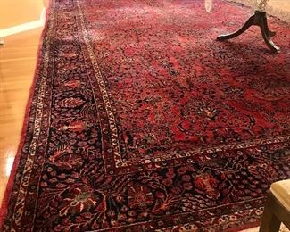 Items Located In The Dining Room ~ Beautiful 1920's Sarouk Floor Rug Measuring 23'10" X  10'2" In Great Condition ~ Vegetable Dyes