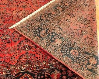 Items Located In The Dining Room ~ Beautiful 1920's Sarouk Floor Rug Measuring 23'10" X  10'2" In Great Condition ~ Vegetable Dyes