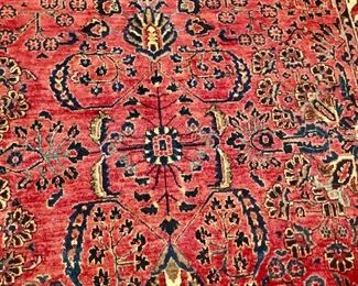 Items Located In The Dining Room ~ Beautiful 1920's Sarouk Floor Rug Measuring 23'10" X  10'2" In Great Condition ~ Vegetable Dyes