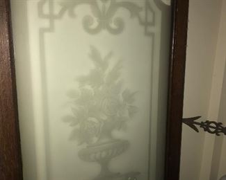 Items Located On The Sun Porch ~ Antique Etched Glass Door
