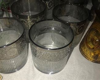 Items Located On The Sun Porch ~ Vintage Bar Decanters, Liquor And Accessories