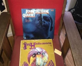 Items Located On The Sun Porch ~ Vintage Rock n Roll Albums