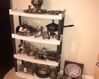 Items Located In The Finished Area Of The Lower Level ~ Assorted Silver Plated Items
