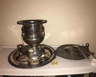 Items Located In The Finished Area Of The Lower Level ~ Assorted Silver Plated Items