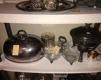 Items Located In The Finished Area Of The Lower Level ~ Assorted Silver Plated Items