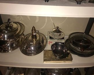 Items Located In The Finished Area Of The Lower Level ~ Assorted Silver Plated Items
