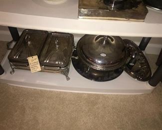 Items Located In The Finished Area Of The Lower Level ~ Assorted Silver Plated Items