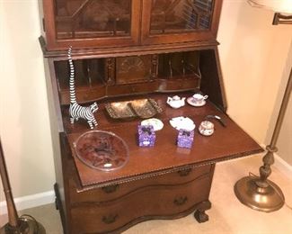 Items Located In The Finished Area Of The Lower Level ~ 1940's Mahogany Secretary