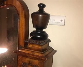 Items Located In The Finished Area Of The Lower Level ~ Antique Victorian Large Executive Desk With Mirror And Drawers