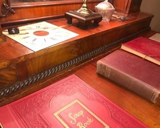 Items Located In The Finished Area Of The Lower Level ~ Antique Victorian Large Executive Desk With Mirror And Drawers