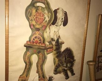 Items Located In The 3rd Bedroom ~ Antique Framed German Childrens Prints