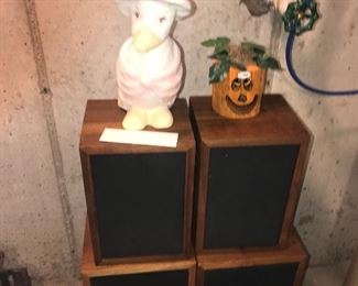 Items Located In The Unfinished Basement ~ Set Of Four Vintage Speakers