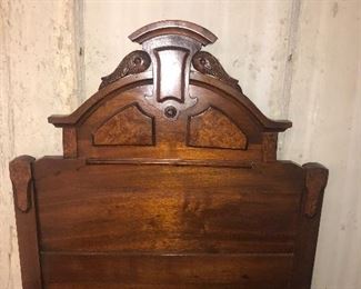 Items Located In The Unfinished Basement ~ Antique Victorian Eastlake Walnut Twin Size Bed