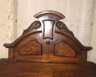 Items Located In The Unfinished Basement ~ Antique Victorian Eastlake Walnut Twin Size Bed