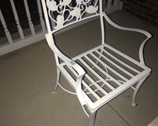 Items Located The Front Porch ~ Vintage Woodard / Salterini Set Of Four Patio Chairs 