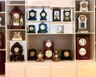 Items Located In The Office ~ Collection Of Antique And Vintage Clocks 