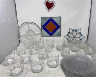12 Crystal Old Fashioned Drink Glasses Plus