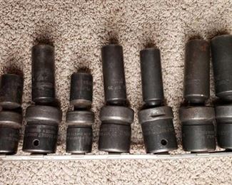  Snap-On Assorted 1/2 Inch Drive Swivel Impact Sockets
