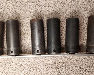 Snap-On 3/8in. Driver, Deep Well Impact Sockets
