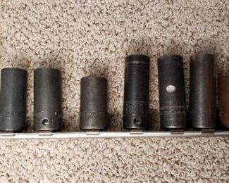 Snap-On Assorted 3/8in. Driver Deep Well Impact Sockets
