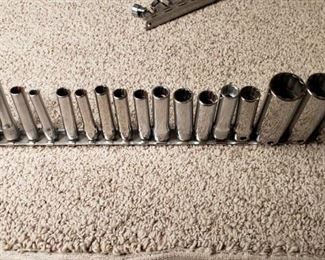 Snap-On Assortment of 1/2, 3/8 and 1/4 in. Driver Deep Well Sockets
