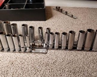 Snap-On 3/8 in. Driver, Deep Well Sockets
