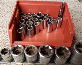 Snap-On 3/8 and 1/4in. Driver Sockets
