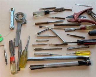 Assorted Punches, Chisels, Pry tools and Miscellaneous Hand Tools 
