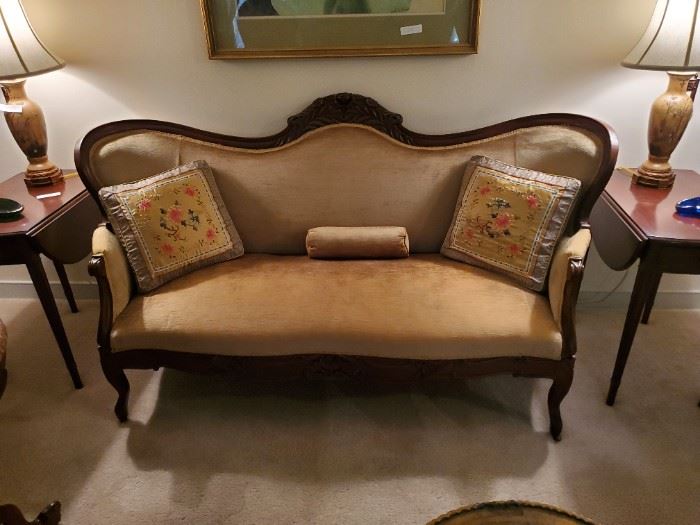 Victorian gold sofa