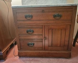 victorian marble top washstand