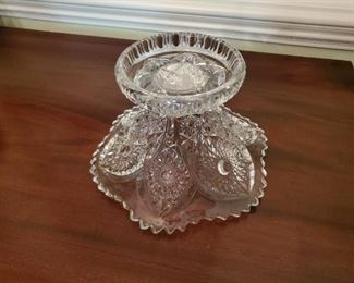 2pc crystal punch bowl