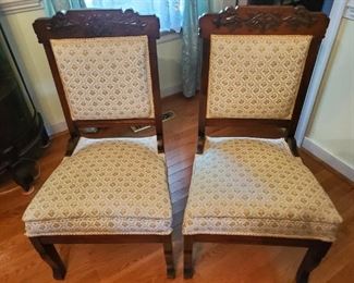 Victorian parlor chairs