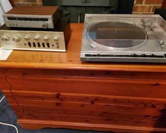 Vintage JVC turntable and stereo equipment