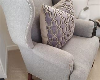 Charcoal wing chairs $ 499 each selling pair