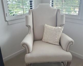 wing chairs with nailheads $519 each selling pairs