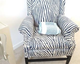 Zebra polished linen chairs pair $1699