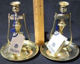11 - Valsan Brass Candleholders - 2pc. 