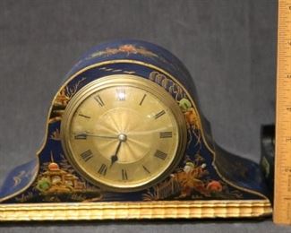 63 - Vintage Hand Painted French Mantle Clock 