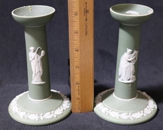 124 - Pair of Wedgwood Candle Holders - 2pc. 