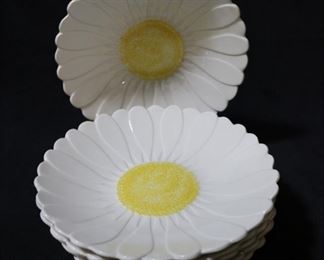 136 - Set of 6 Gien France Flower Plates - 6pc.