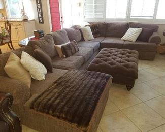 Large Sectional Couch with Case Lounge 