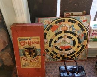 Vintage game and game boards