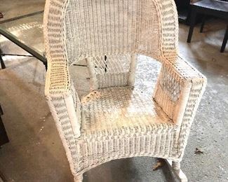 Nice wicker rocker you can paint it any color you wish